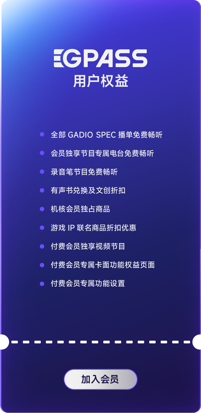 GPASS 用户权益，加入会员